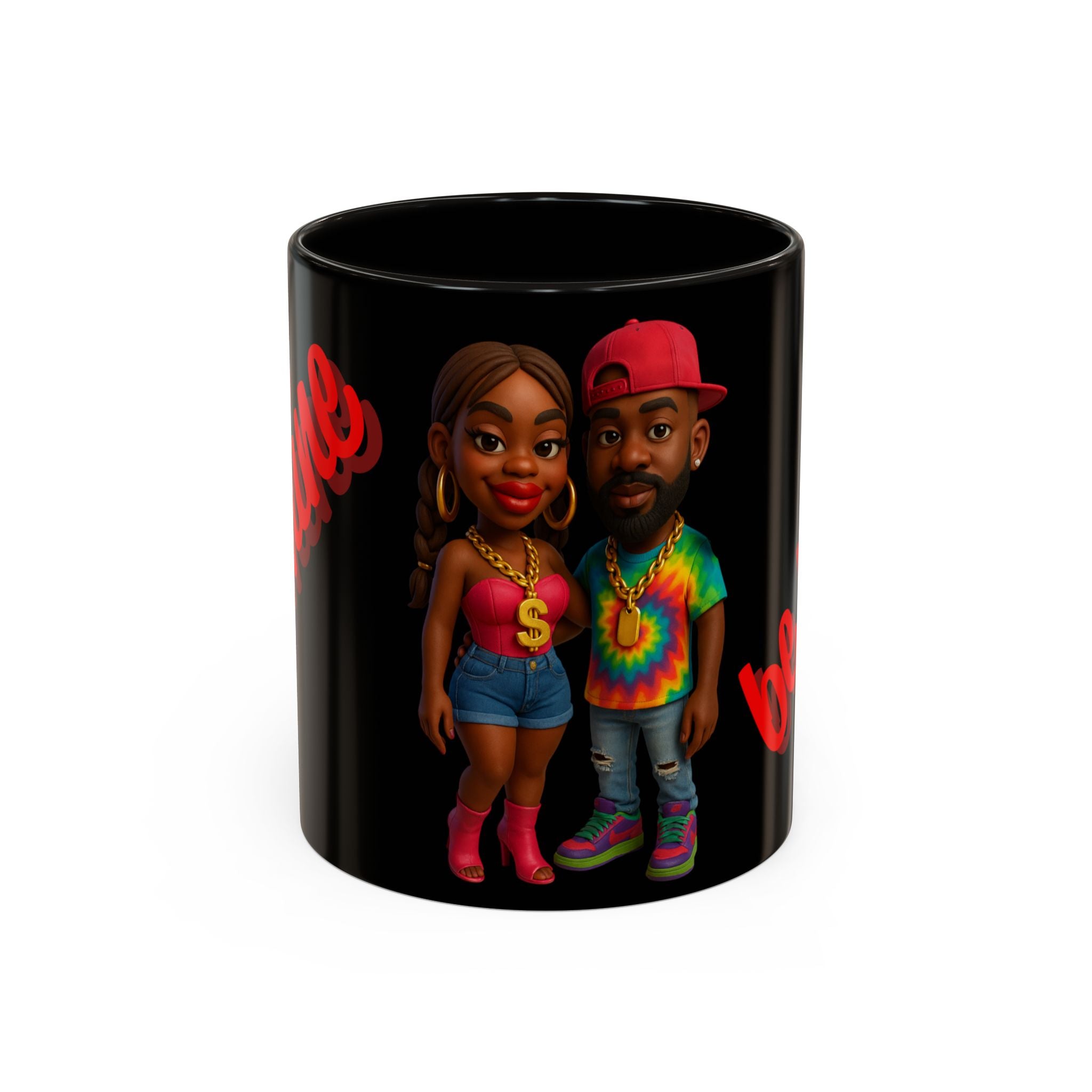 Colorful Be Mine Mug - Fun Couple Design, Perfect Gift for Love and Friendship