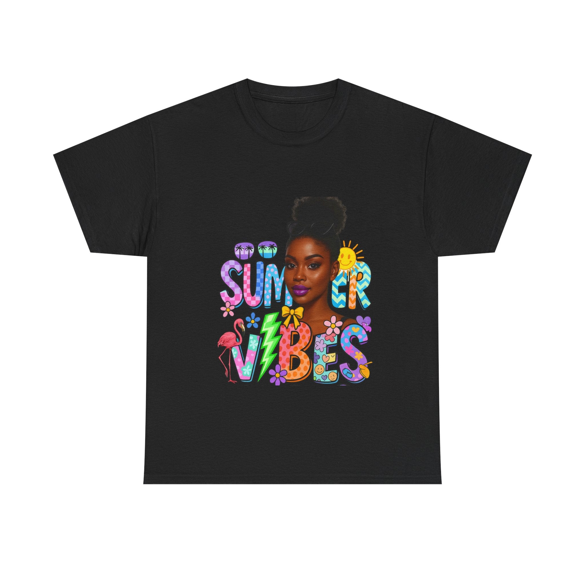 Summer Vibes Unisex Heavy Cotton Tee - Fun and Colorful Graphic Shirt