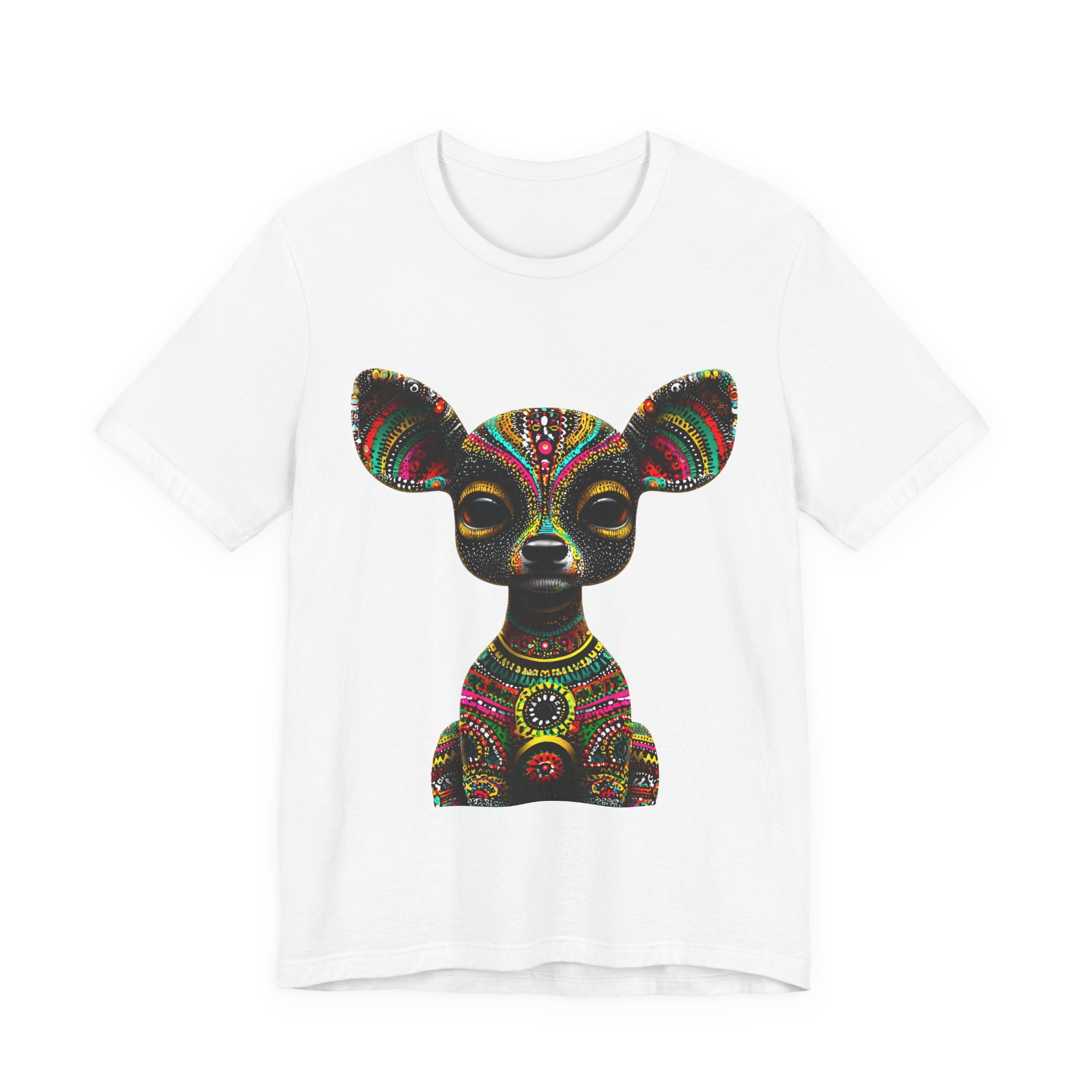 Psychedelic Chihuahua Art Tee — Colorful Tribal Dog Graphic T-Shirt