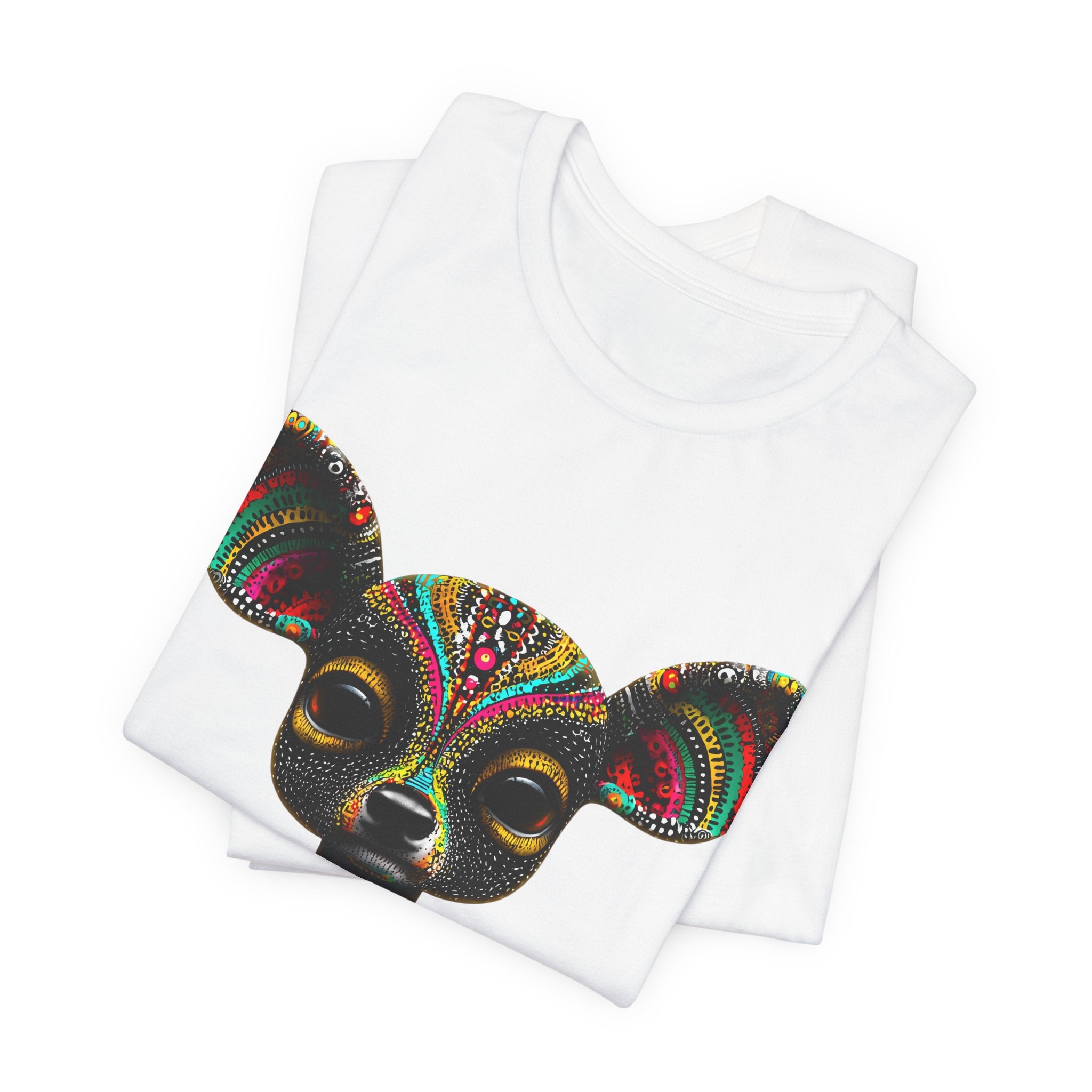 Psychedelic Chihuahua Art Tee — Colorful Tribal Dog Graphic T-Shirt