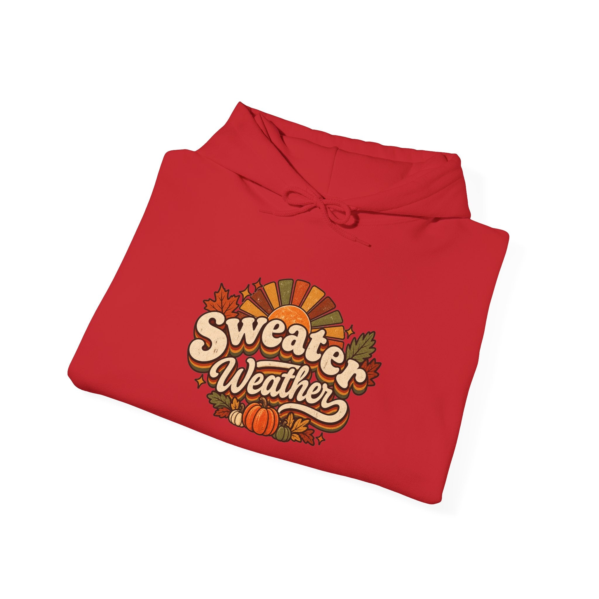 Sweater Weather Hoodie — Cozy Fall Pumpkin Graphic Hoodie