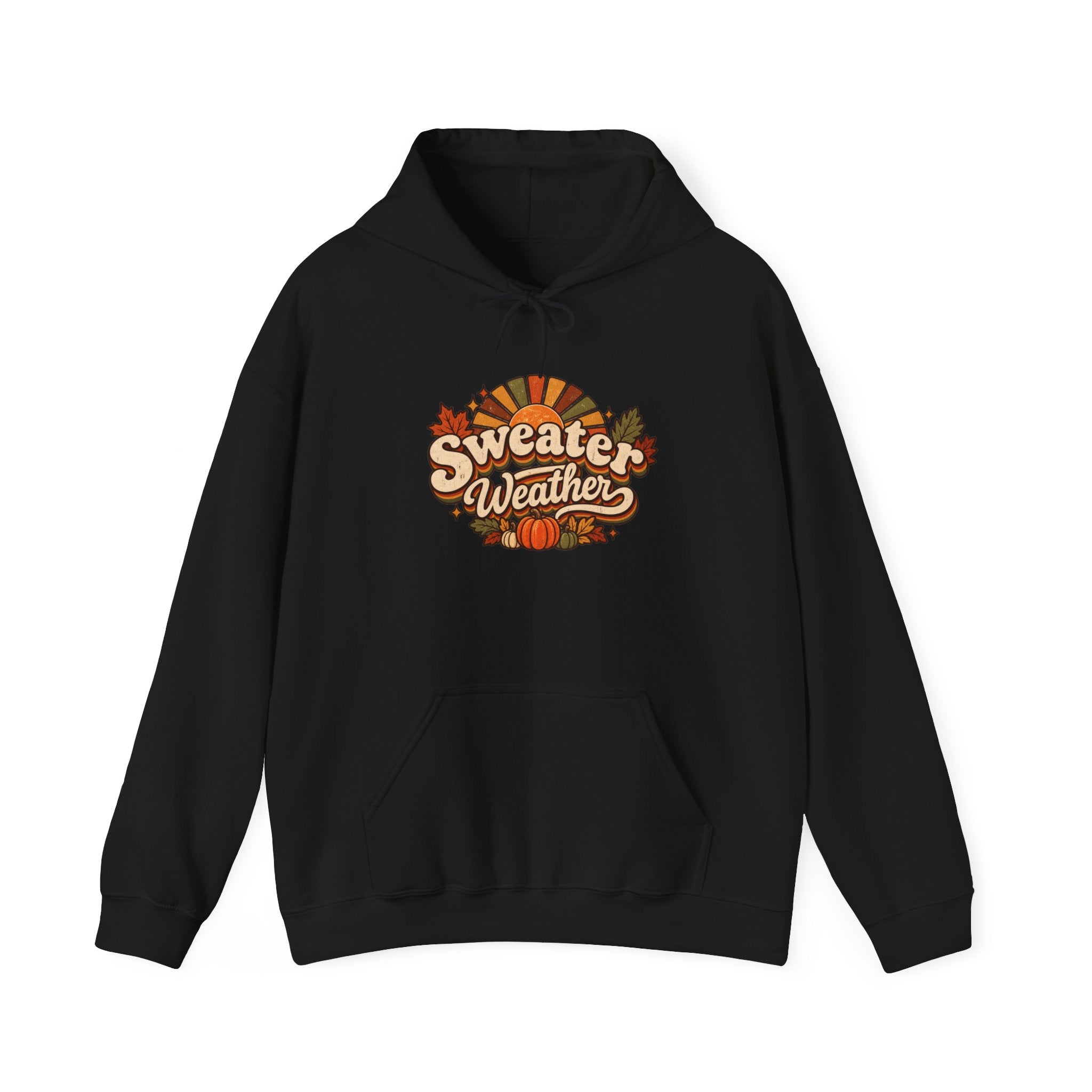 Sweater Weather Hoodie — Cozy Fall Pumpkin Graphic Hoodie