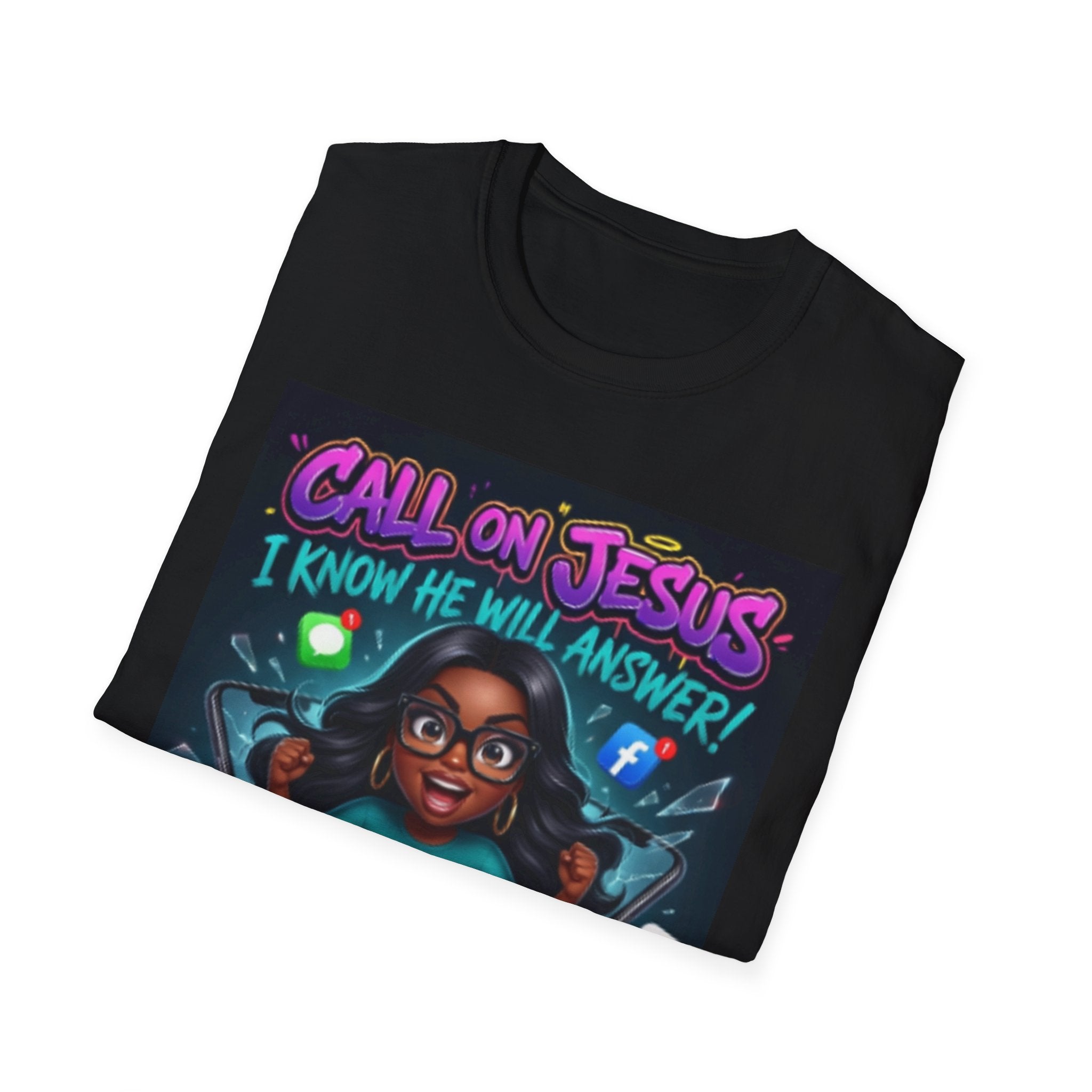 Call on Jesus Graphic T-Shirt — "I Know He Will Answer" Christian Faith Tee