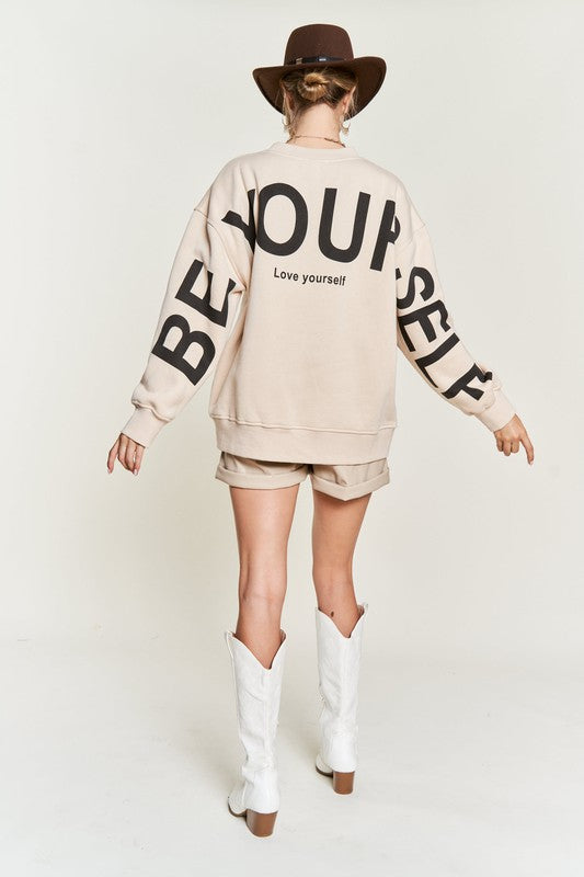 Printed oversized sweatshirt - ShopEbonyMonique