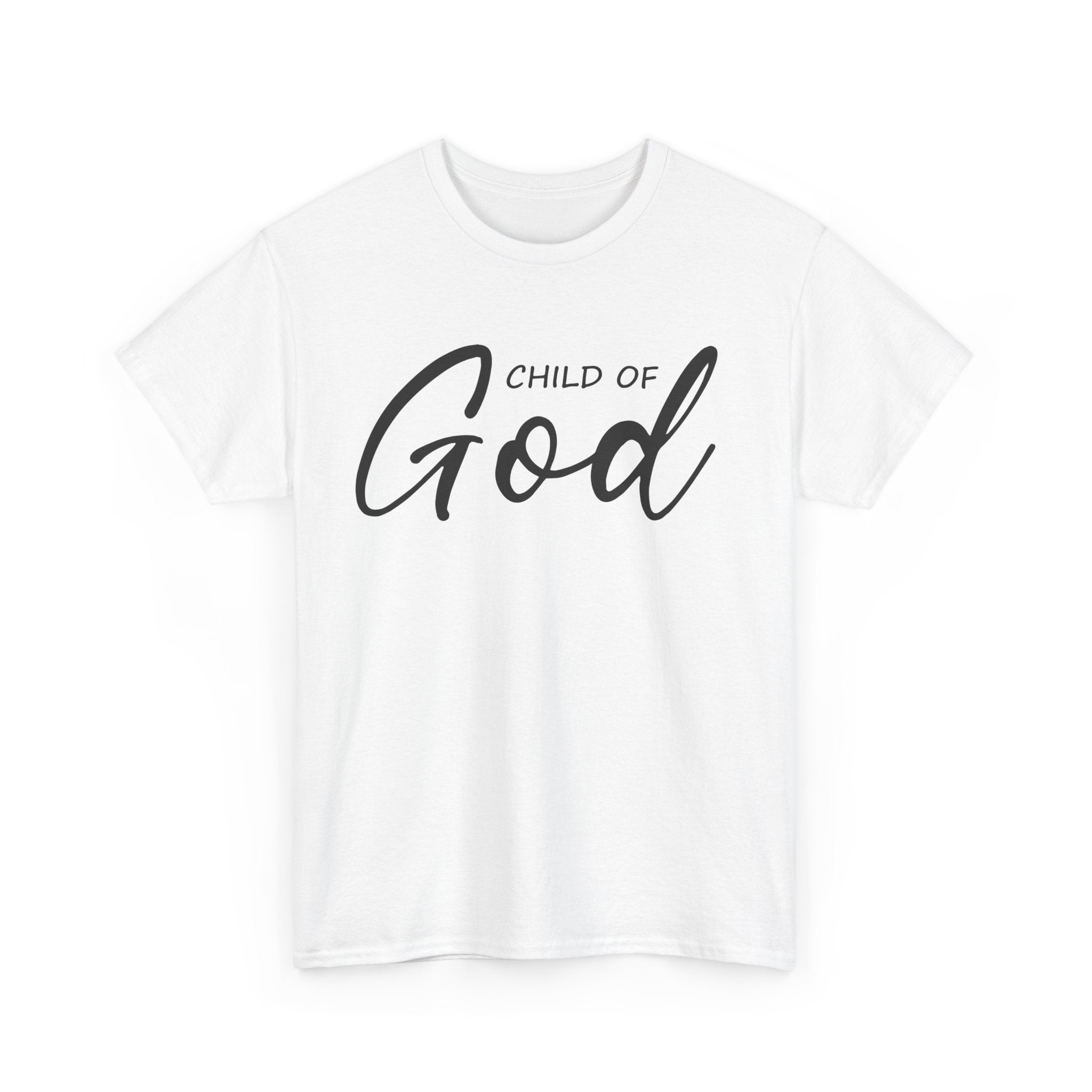 Child of God Unisex Heavy Cotton Tee - Faith T-Shirt, Spiritual Gift, Church Events, Casual Wear, Everyday Comfort