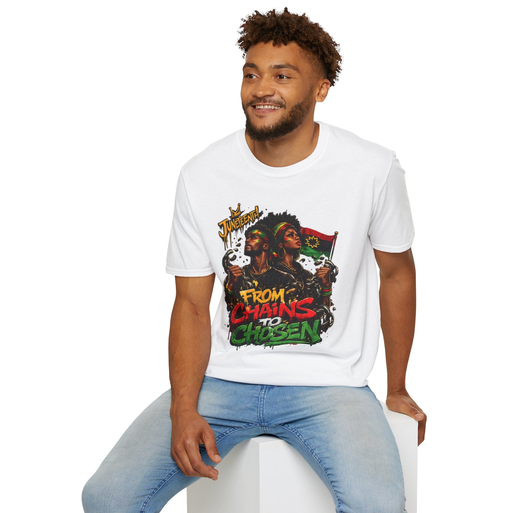 From Chains to Chosen T-Shirt - Unisex— Inspirational Rastafarian Reggae Graphic Tee