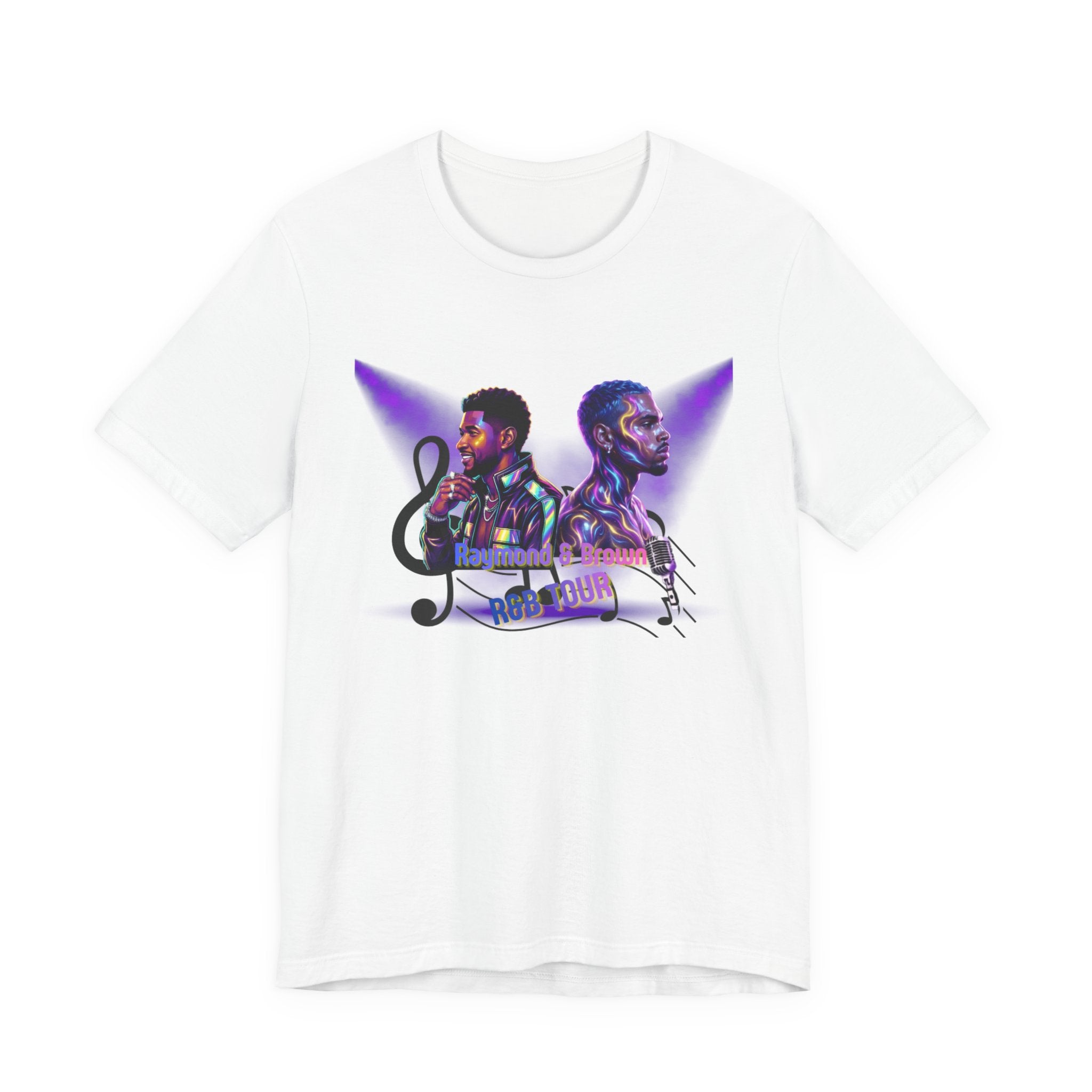 R & B Tour Music Duo Portrait T-Shirt — 'No Limit' Retro Neon Soul Tee