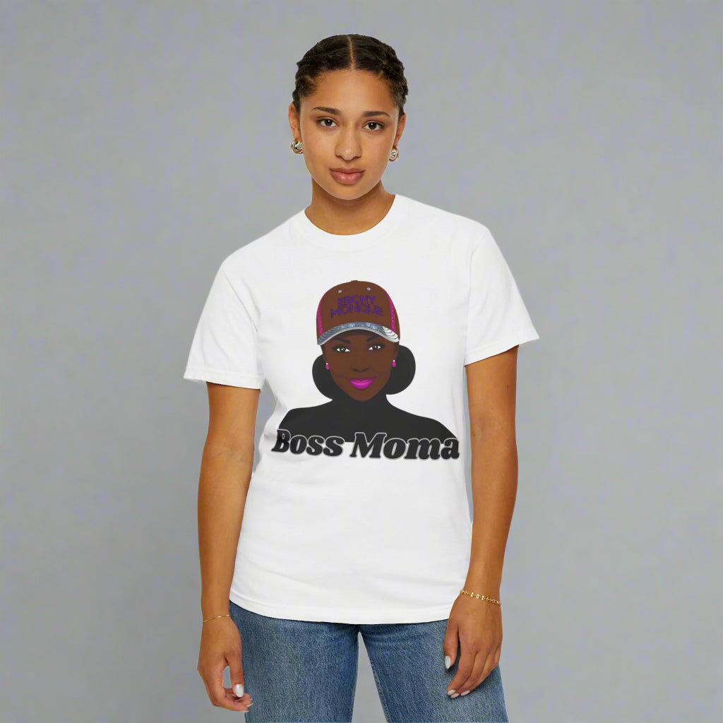 Boss Moma Unisex Garment-Dyed T-Shirt - Empowerment Tee for Moms