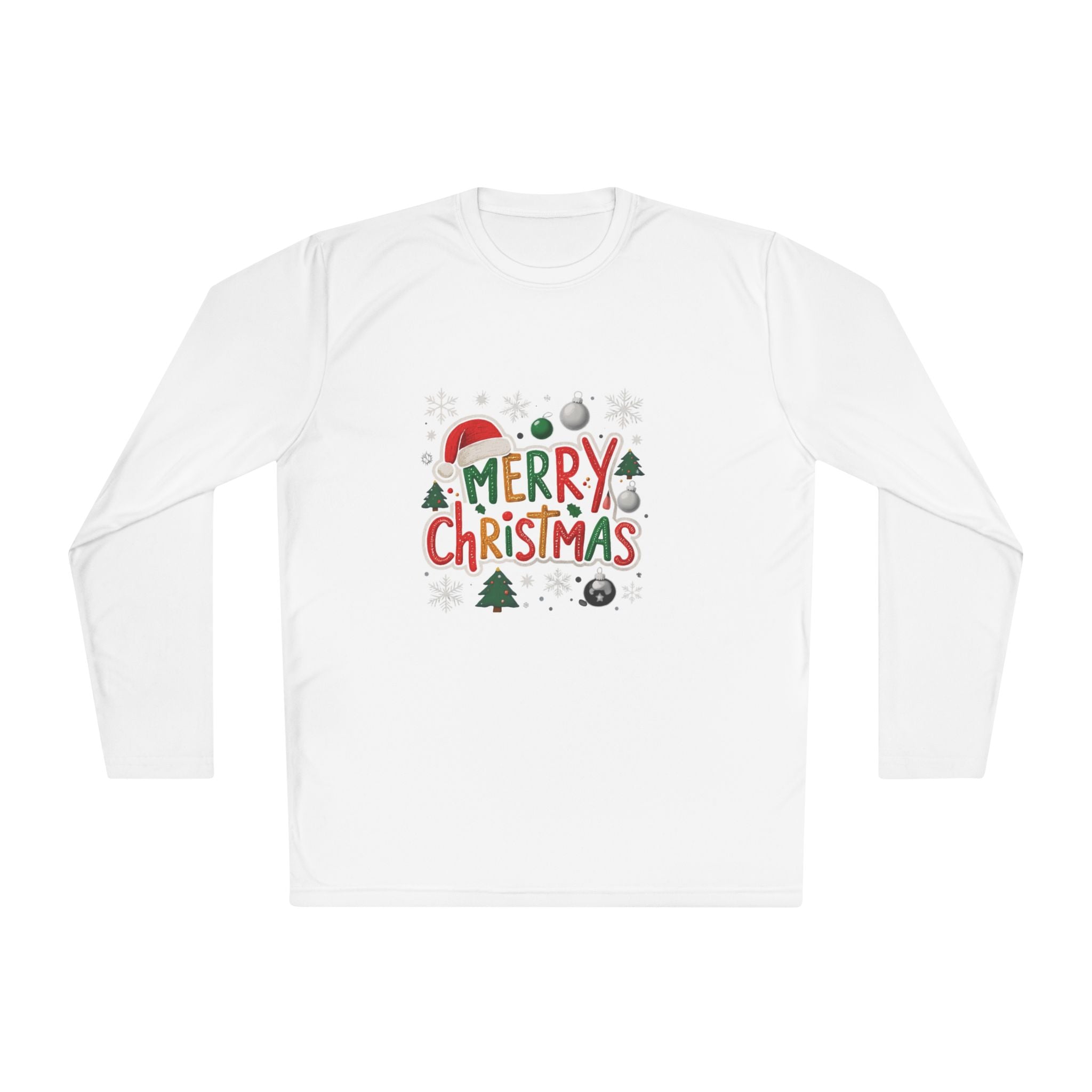 Merry Christmas Long Sleeve Tee — Festive Holiday Graphic Shirt