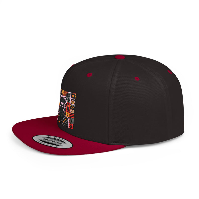 Ninja Flat Bill Snapback Cap - Black - ShopEbonyMonique