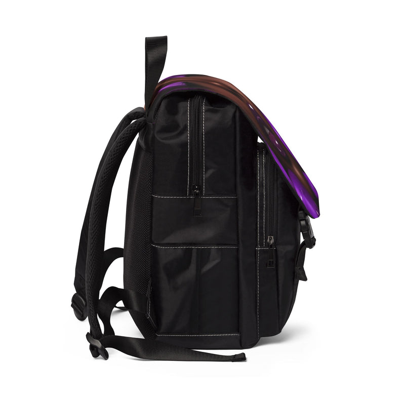 Vibrant  Black Art Backpack - Unisex Casual Shoulder Backpack with Bold Visuals