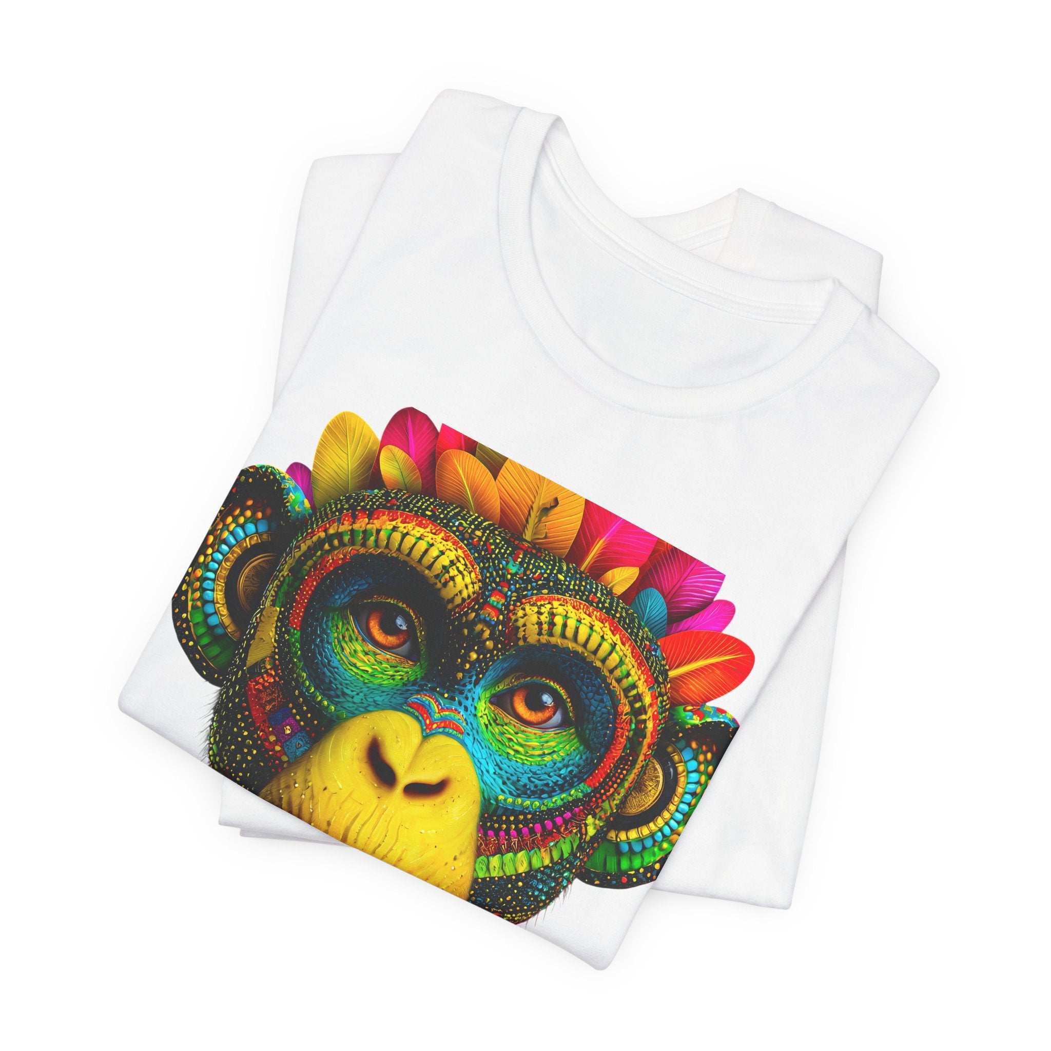 Colorful Tribal Monkey Graphic Tee