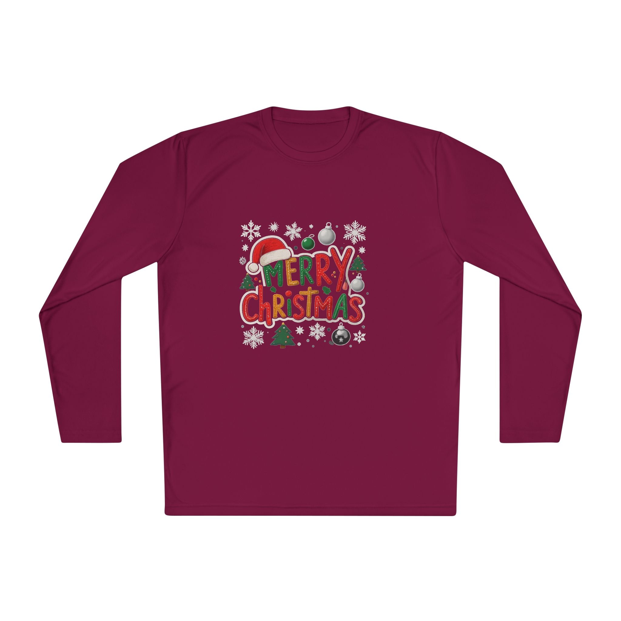Merry Christmas Long Sleeve Tee — Festive Holiday Graphic Shirt