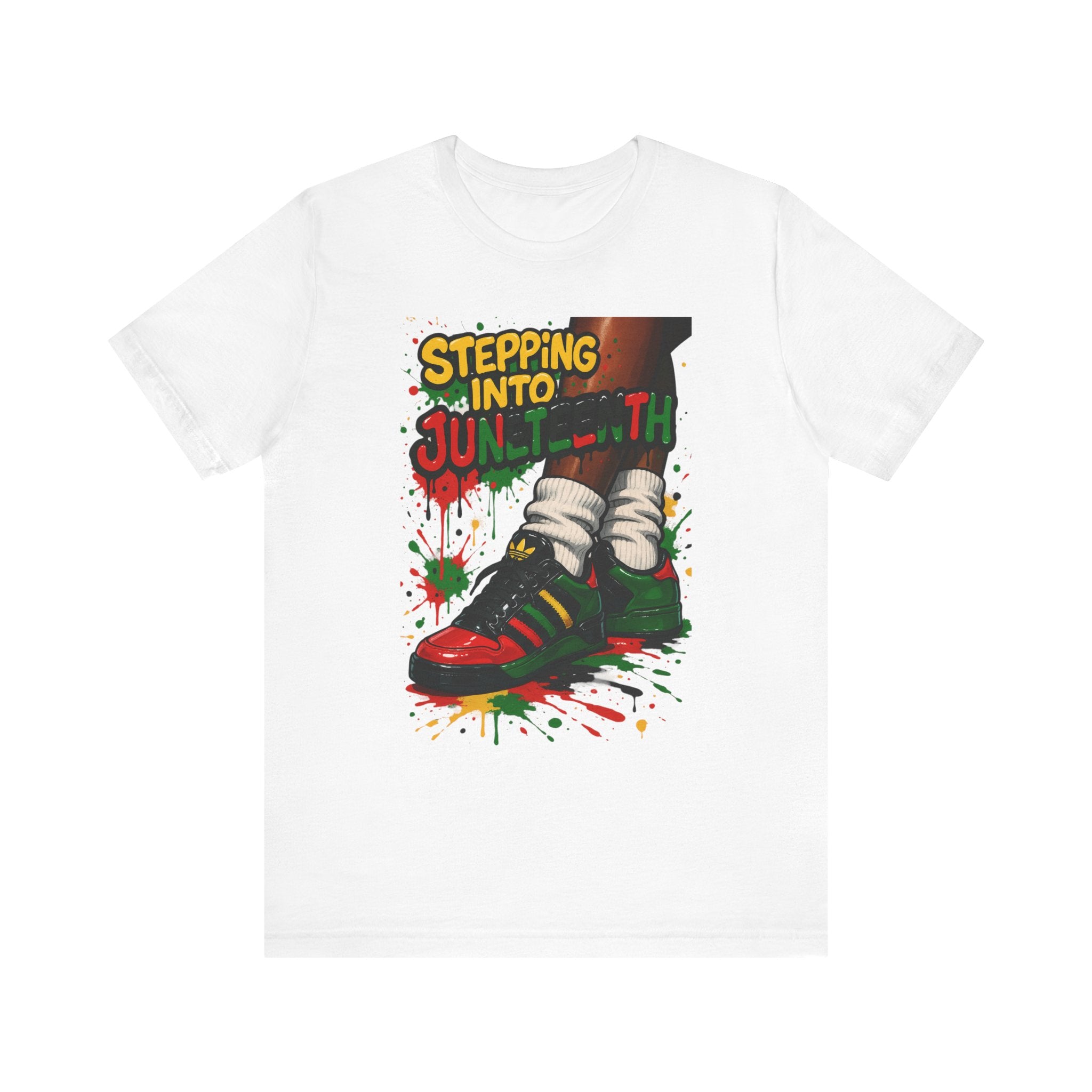 Out Stepping Into Juneteenth Unisex Jersey Tee, Retro Shirt, Celebrate Freedom, Black History, Juneteenth Apparel, Gift for Activists
