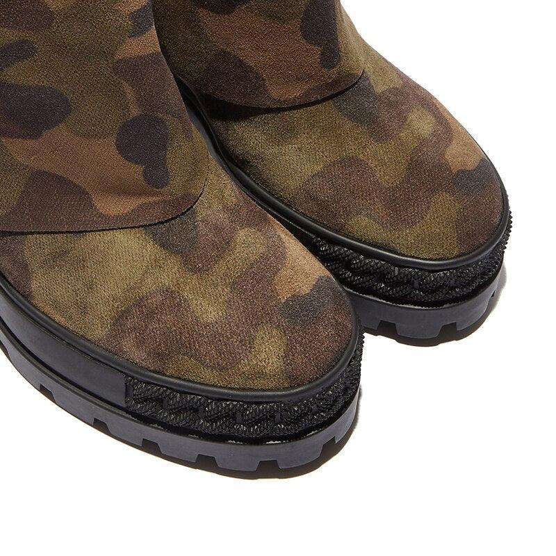 Army Ready Camouflage Suede Boot - ShopEbonyMonique