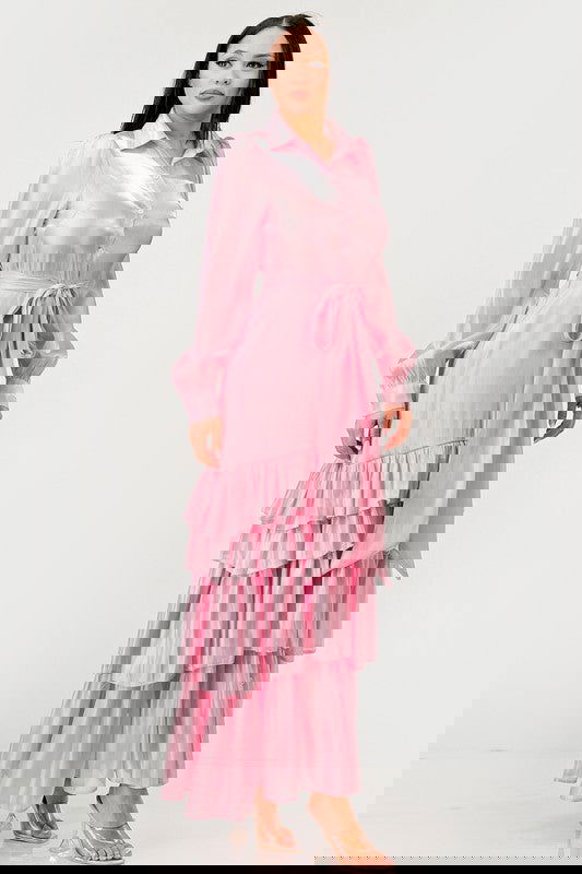 Aurora Tiered Elegance Full Maxi Dress - ShopEbonyMonique