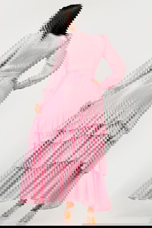 Aurora Tiered Elegance Full Maxi Dress - ShopEbonyMonique