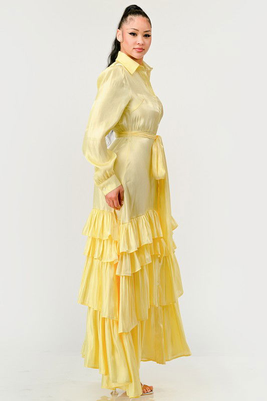 Aurora Tiered Elegance Full Maxi Dress - ShopEbonyMonique