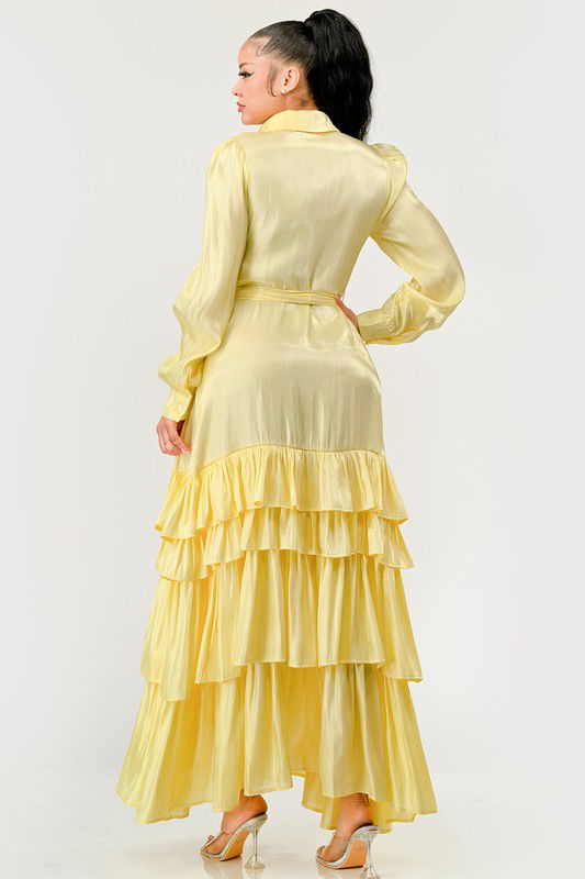Aurora Tiered Elegance Full Maxi Dress - ShopEbonyMonique