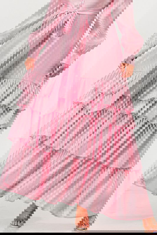 Aurora Tiered Elegance Full Maxi Dress - ShopEbonyMonique