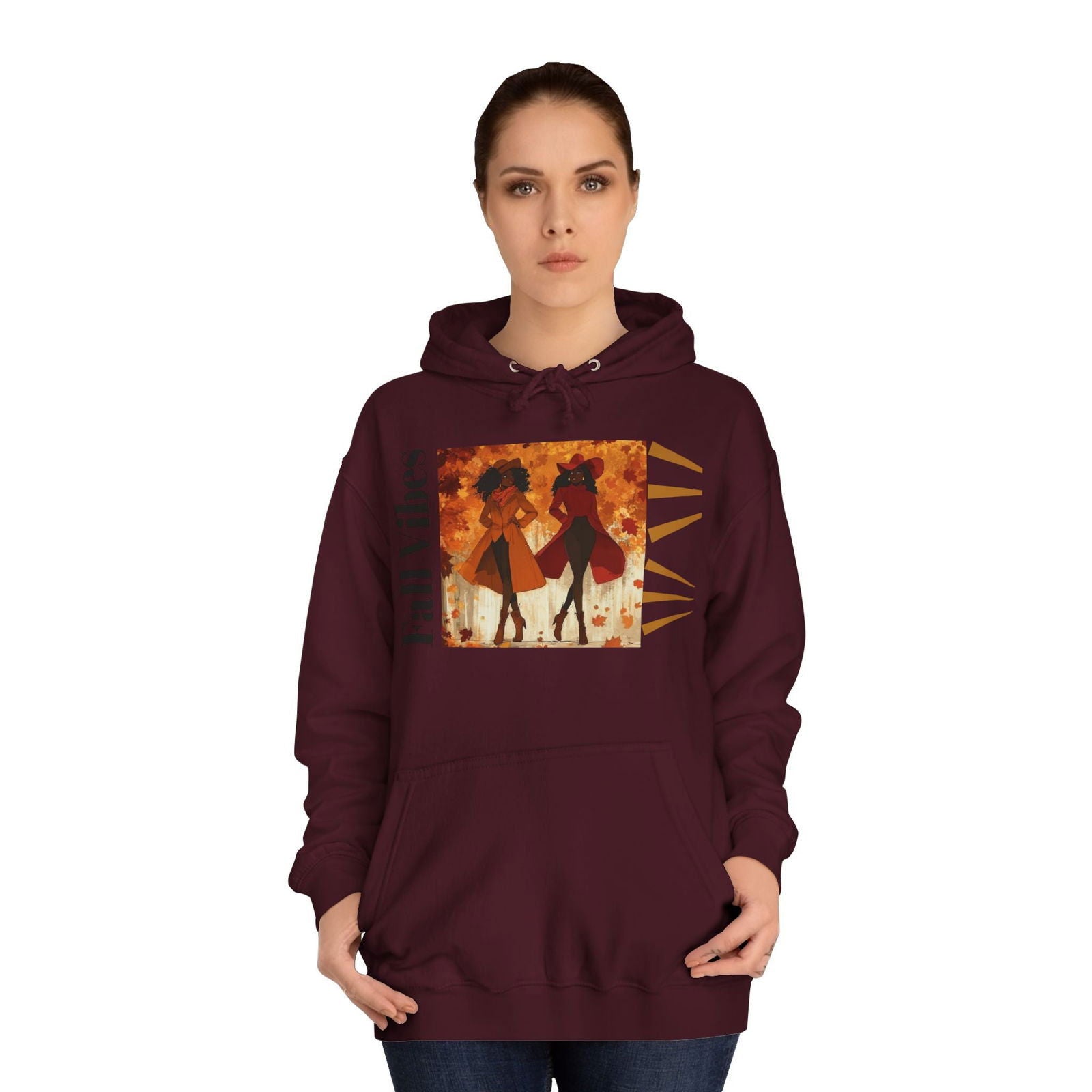 Autumn Chic Hoodie featuring African American Women - ShopEbonyMonique