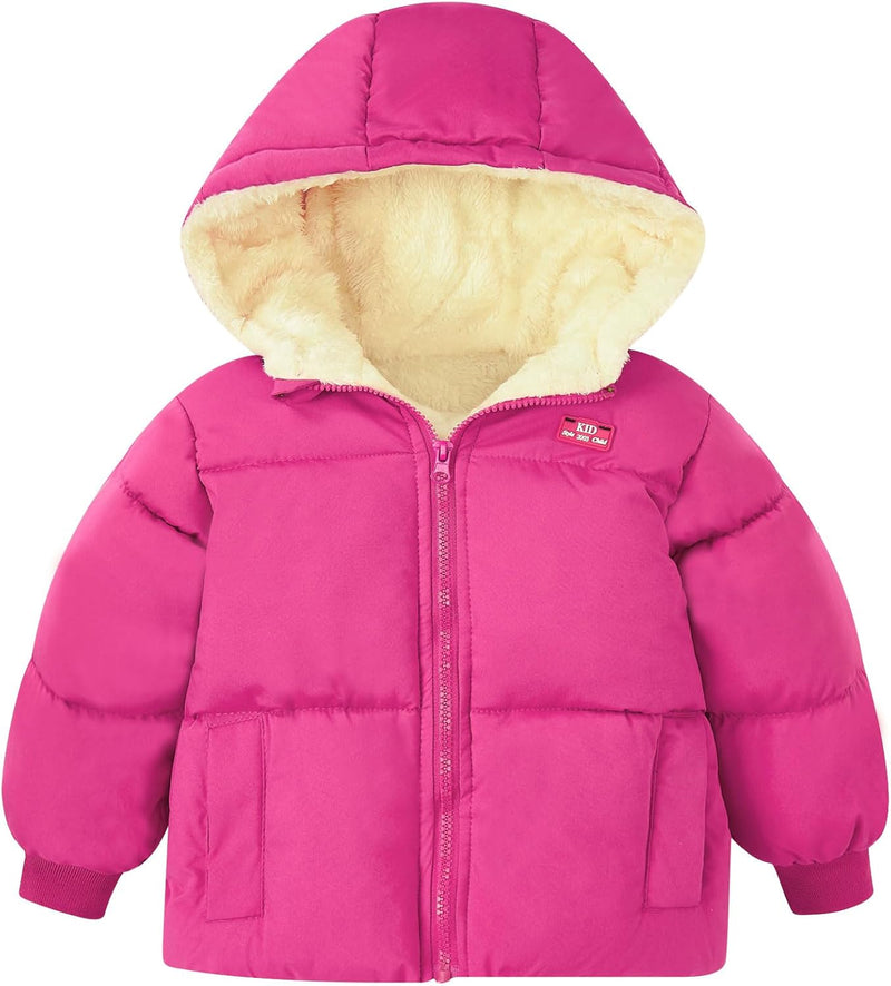 Baby Winter Coat With Hooded Baby Boys Girls Puffer Jackets for 6M-5T - ShopEbonyMonique