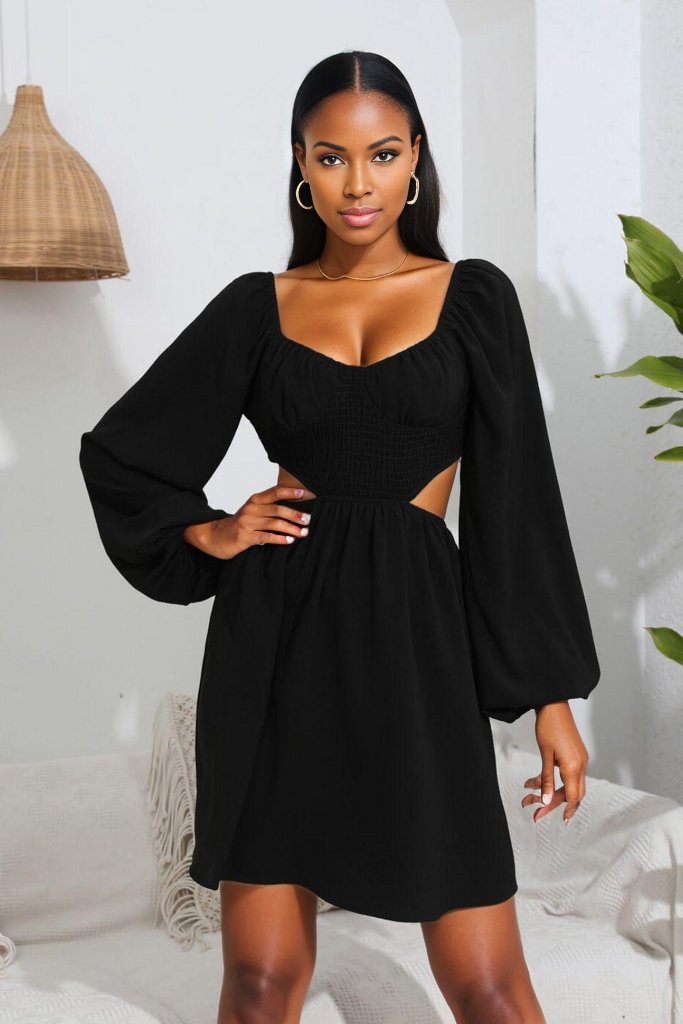 Balloon Sleeve Dress - ShopEbonyMonique