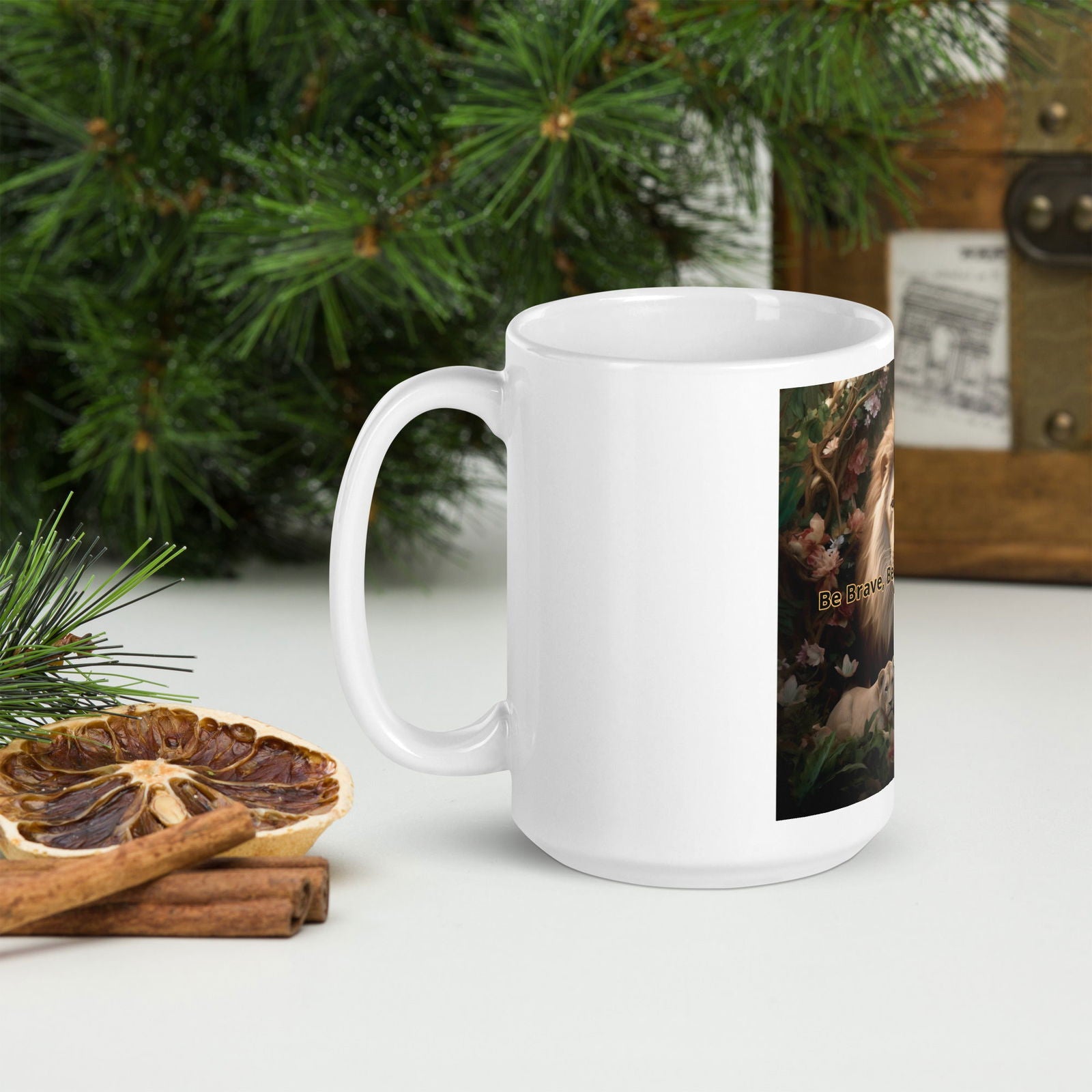 Be Brave, Be Bold, Be the Lion Glossy Mug - ShopEbonyMonique