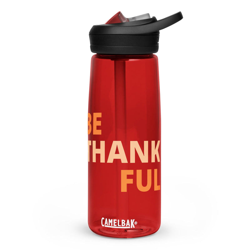 Be Thankful Sports water bottle - ShopEbonyMonique