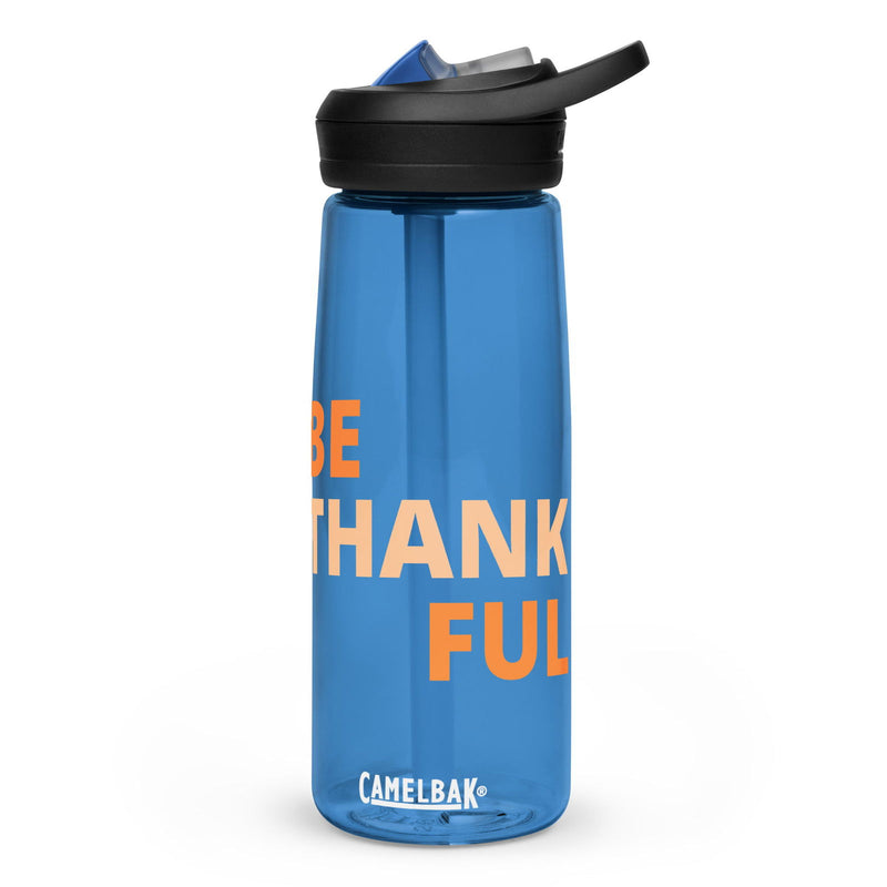 Be Thankful Sports water bottle - ShopEbonyMonique