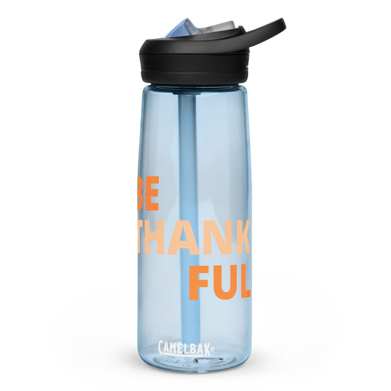 Be Thankful Sports water bottle - ShopEbonyMonique