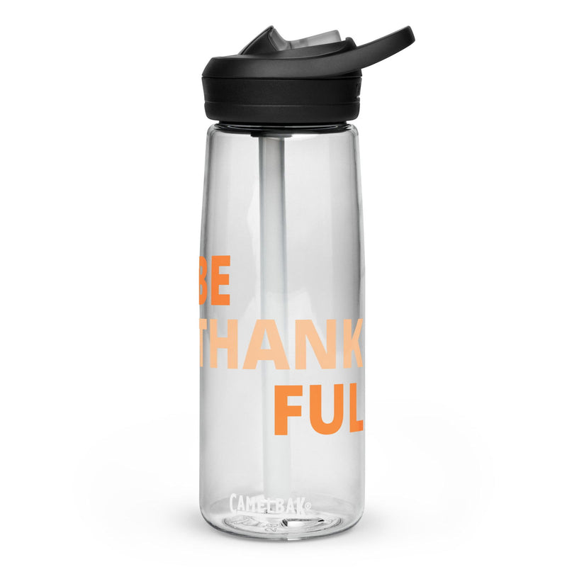 Be Thankful Sports water bottle - ShopEbonyMonique