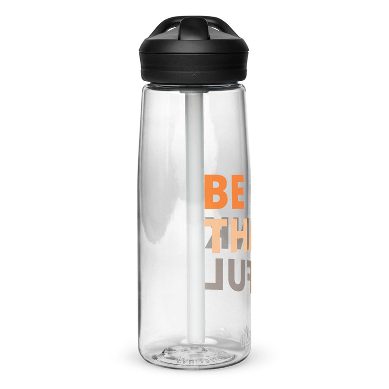 Be Thankful Sports water bottle - ShopEbonyMonique