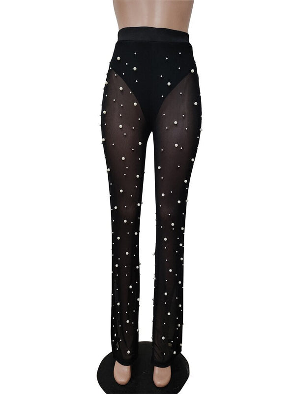 Beading Stitching Flare Legging - ShopEbonyMonique