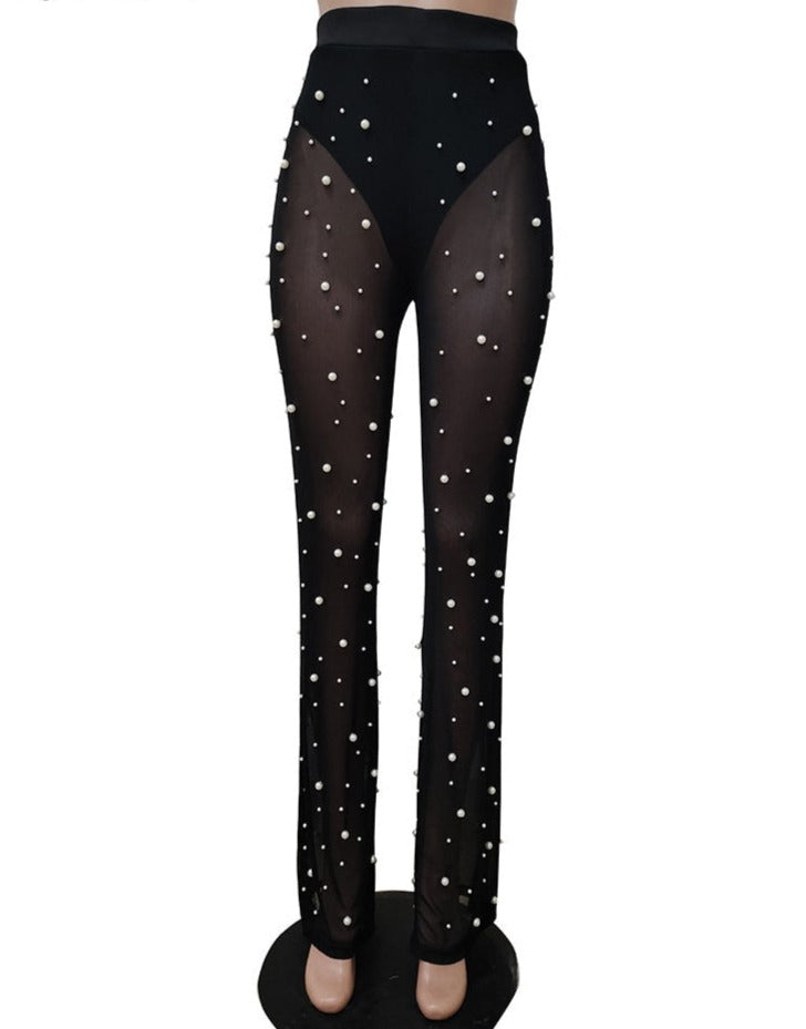 Beading Stitching Flare Legging - ShopEbonyMonique