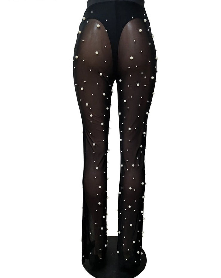 Beading Stitching Flare Legging - ShopEbonyMonique