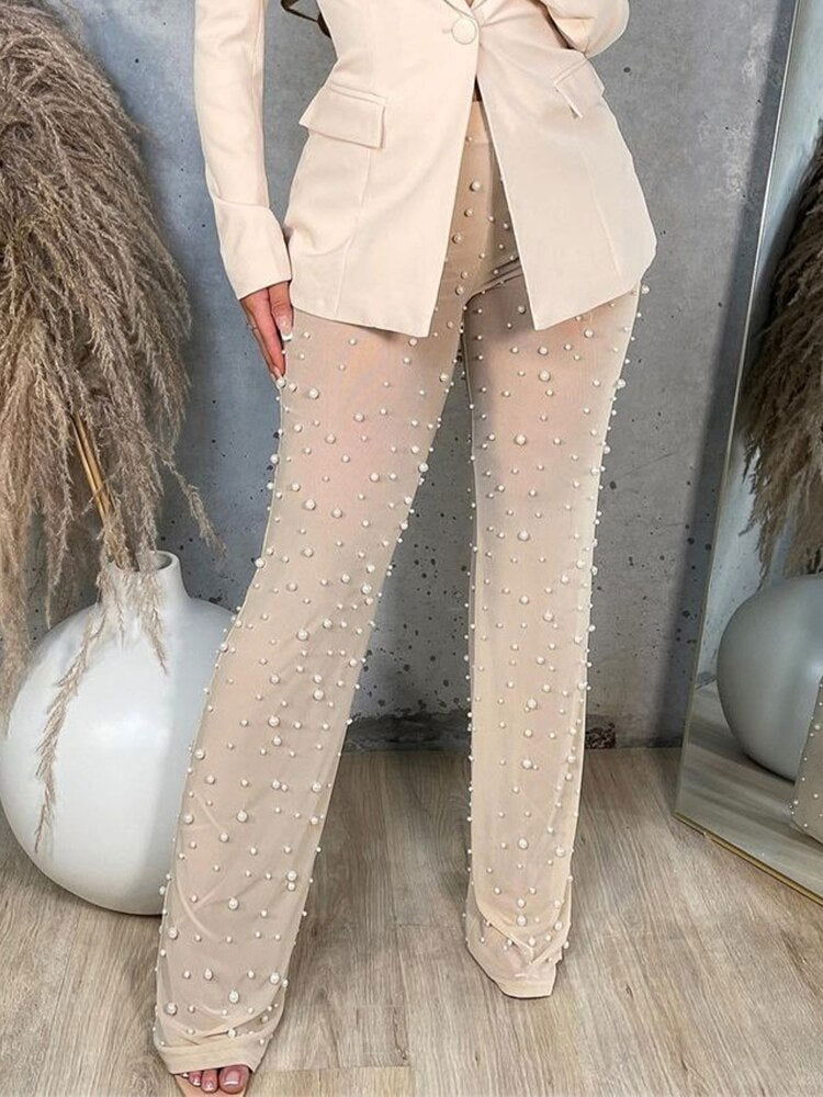 Beading Stitching Flare Legging - ShopEbonyMonique