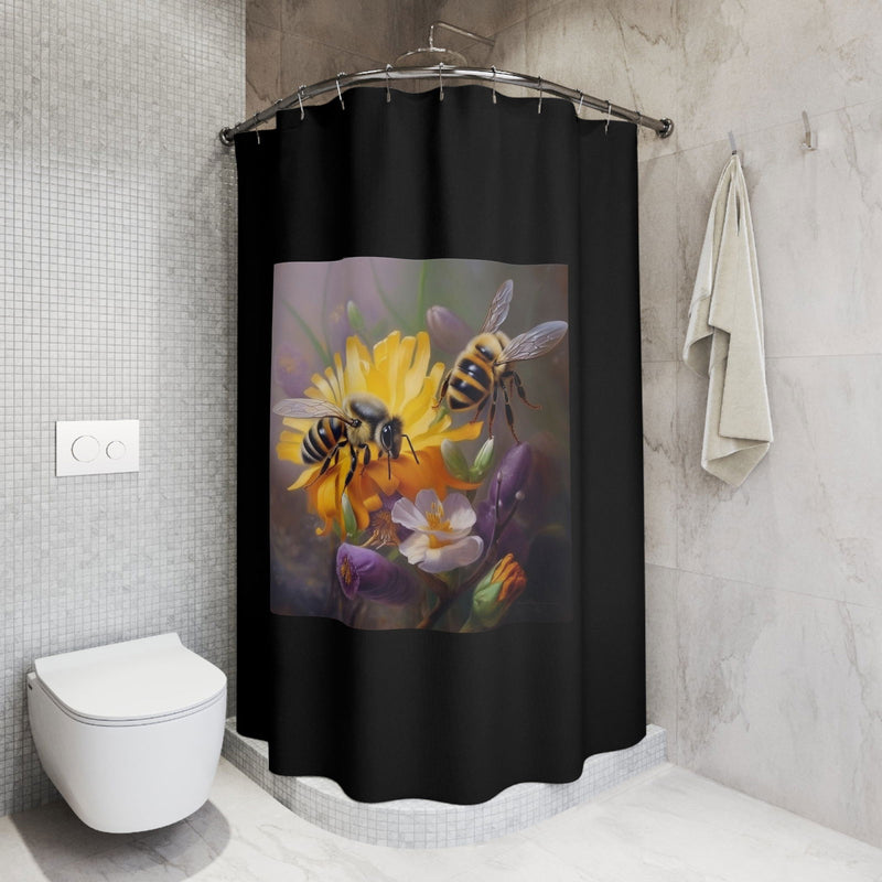 Bee Polyester Shower Curtain - ShopEbonyMonique