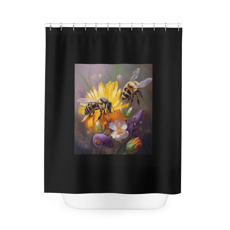 Bee Polyester Shower Curtain - ShopEbonyMonique