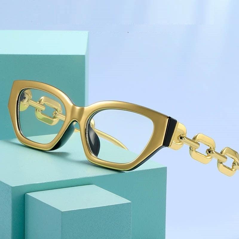 Big Chain Frame Glasses - ShopEbonyMonique