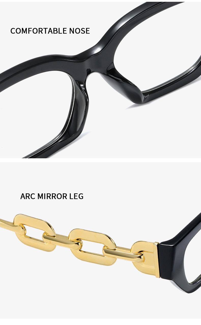 Big Chain Frame Glasses - ShopEbonyMonique