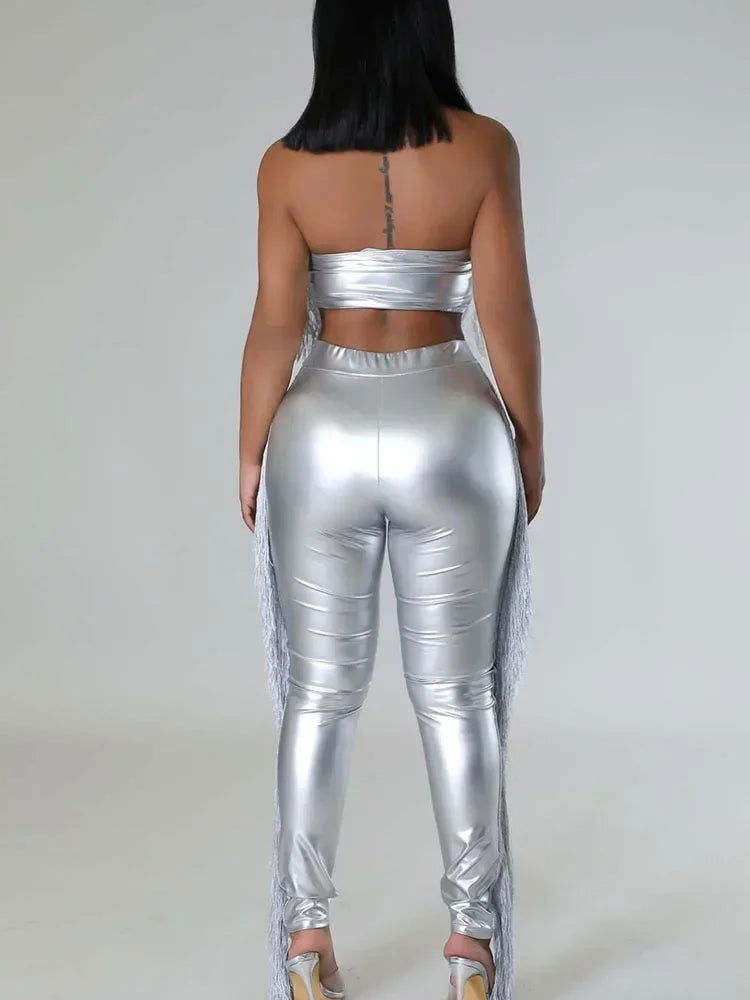 Birthday Metallic Tassels Pants Set - ShopEbonyMonique