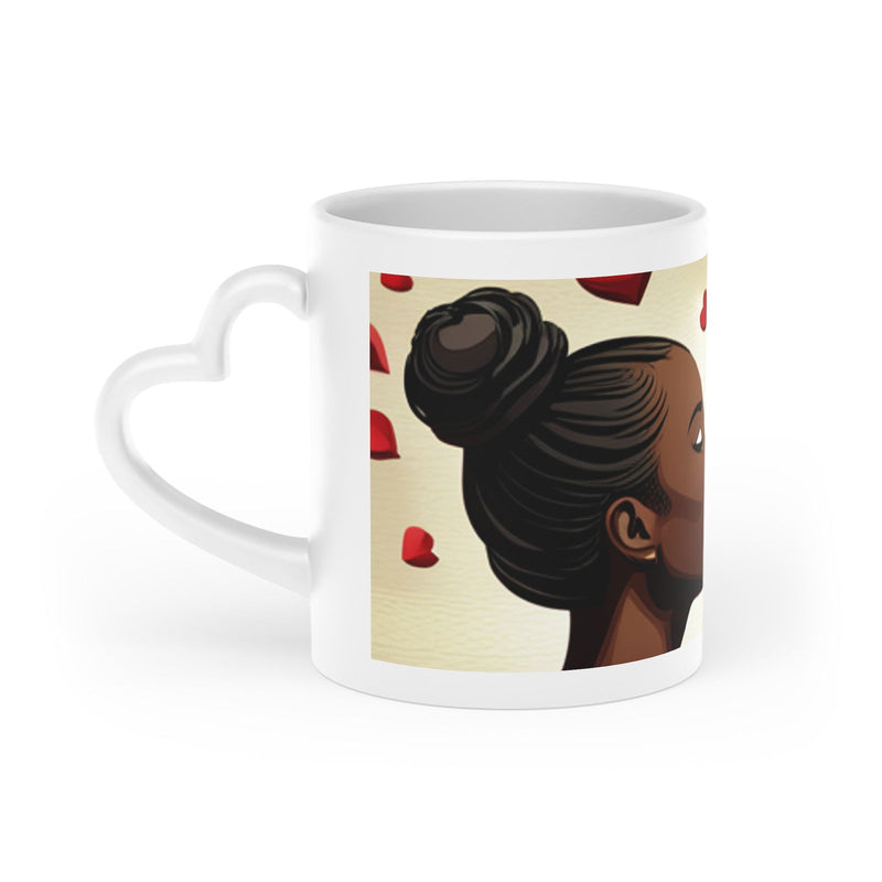 Black Love Heart-Shaped Mug - ShopEbonyMonique