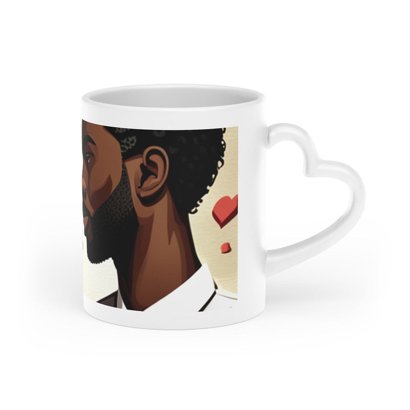 Black Love Heart-Shaped Mug - ShopEbonyMonique