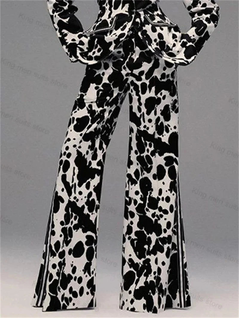 Black White Zebra Printed Women Suit - ShopEbonyMonique