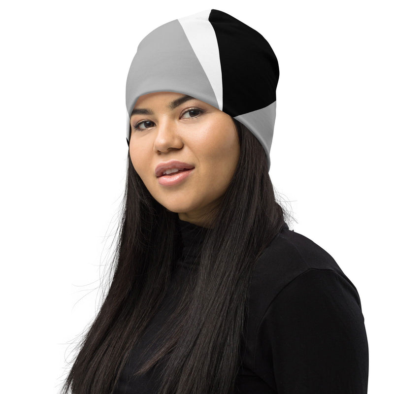 Black and White Beanie - ShopEbonyMonique