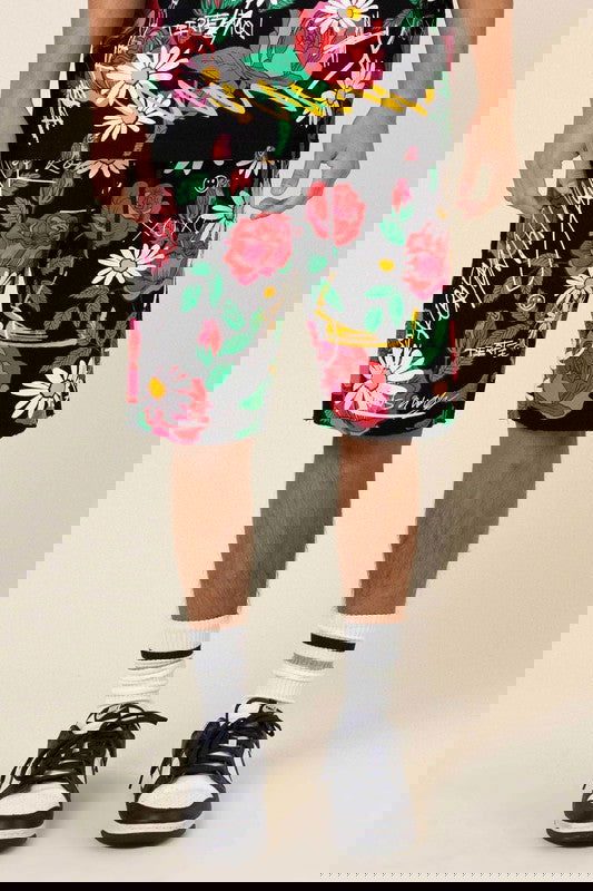Bloom  Print Shorts - ShopEbonyMonique