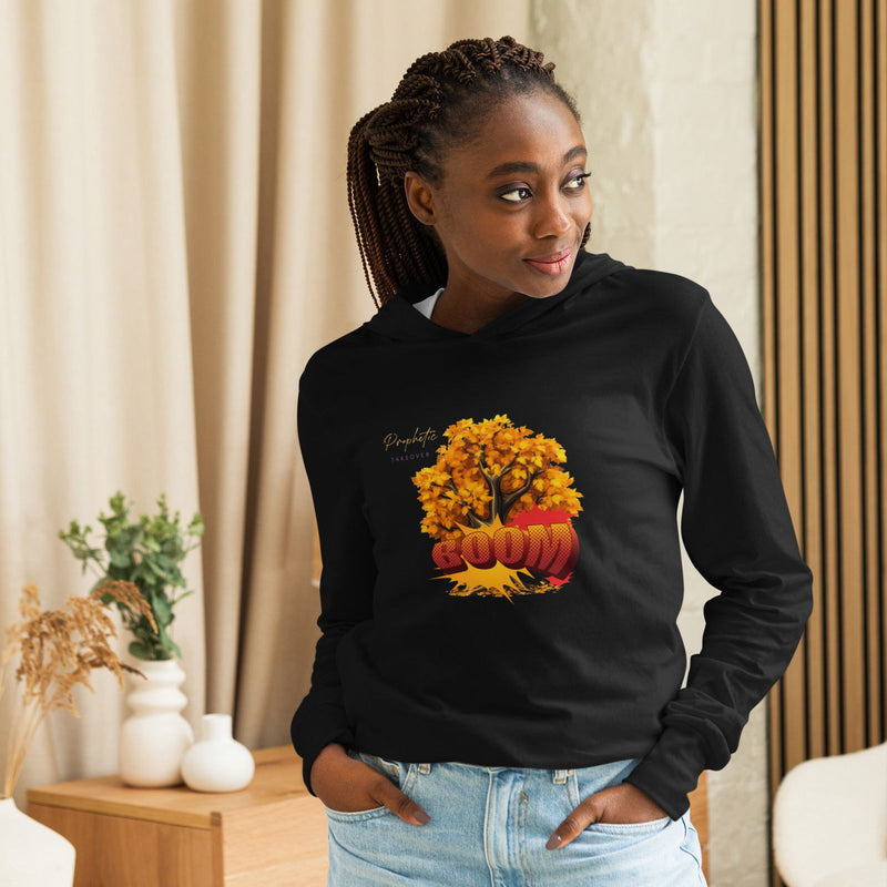 Boom Hooded long-sleeve tee - ShopEbonyMonique