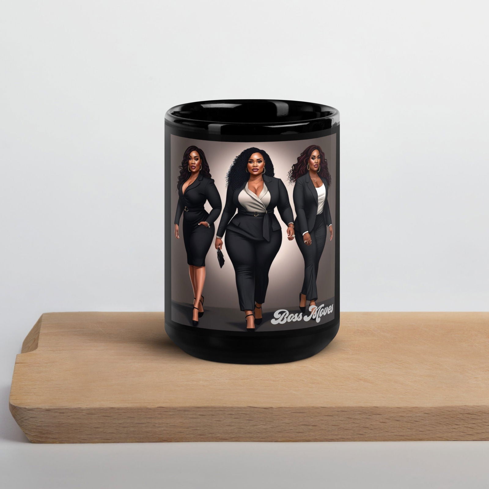 Boss Moves Black Glossy Mug - ShopEbonyMonique