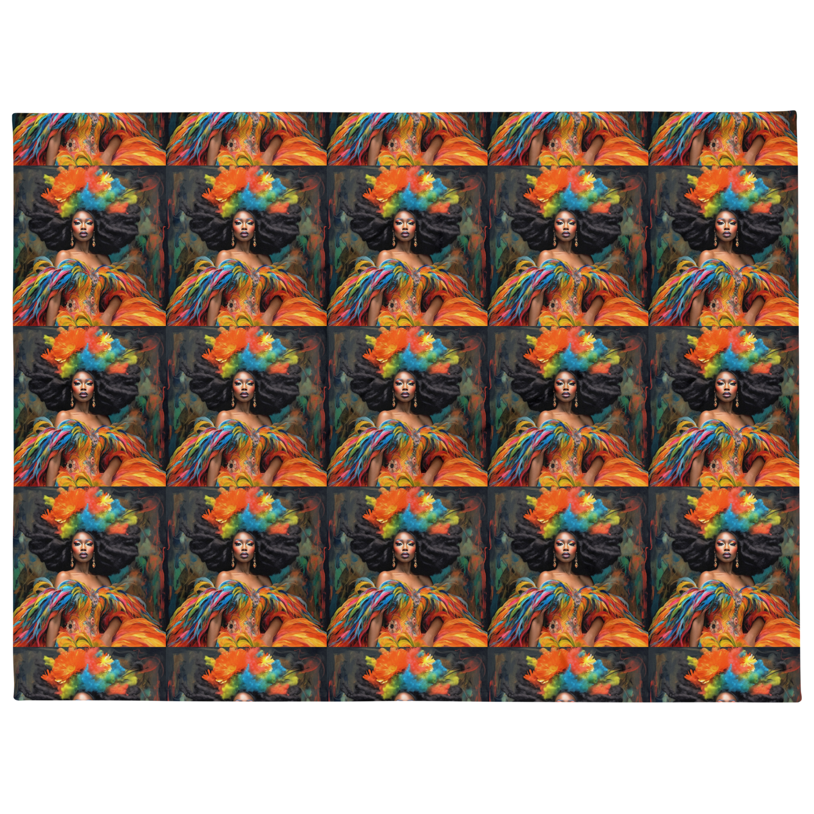 Carnival Queen Throw Blanket - ShopEbonyMonique